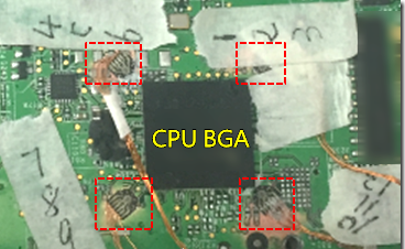 BGA錫裂，使用應變片(Strain Gauge)量測電路板到底哪個環節產生較大變形量