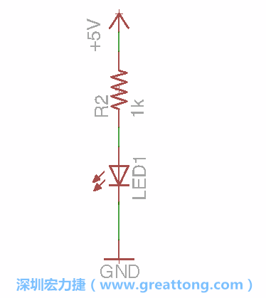 如圖所示放置一個開關（switch）、10K電阻器（10k resistor）和0.1μF的電容（0.1μF capacitor），并把開關的一端連到接地端上。