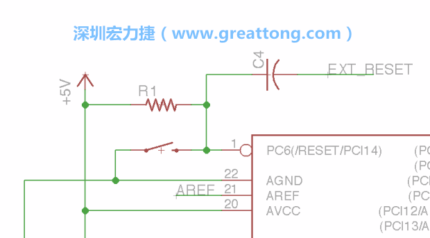 很多PCB設計者的設計不符合人體工學，他們使用很小的按鈕、不方便的元件配置和難以解讀的標簽，千萬不要變成這樣！這次我們的設計有一個大小合適的重置按鈕（reset button）和可以清楚辨認是否已經接上電源的LED指示燈。
