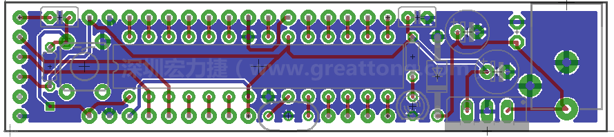 以上就是布線的所有步驟了。接下來就只剩下絲?。╯ilk-screen）、建立Gerber檔跟drill檔和送去印刷電路板廠制作的步驟。